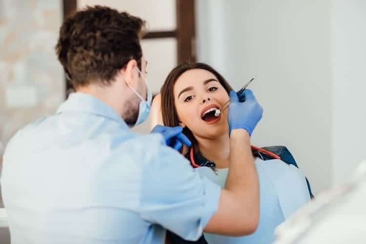 regular check up and clean at dentist