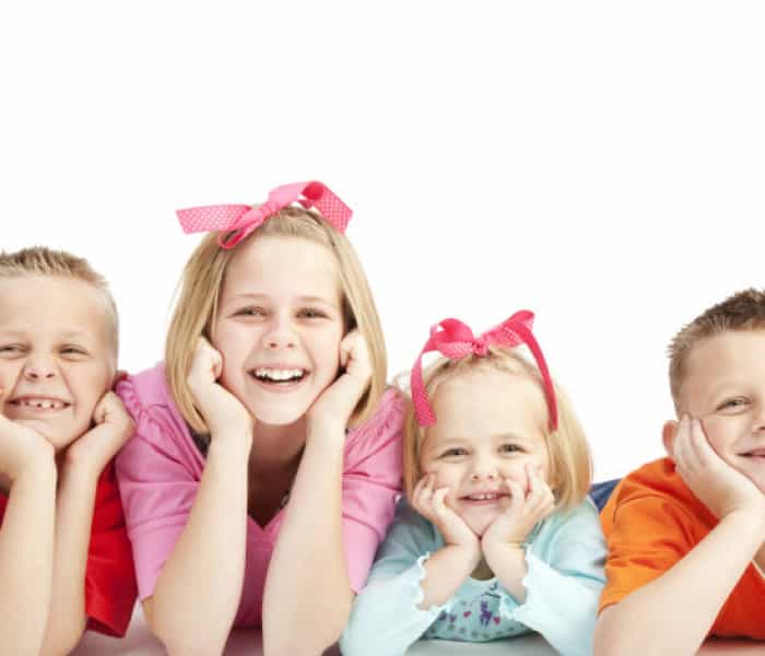 group of smiling kids
